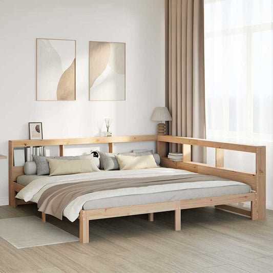 Letto Libreria senza Materasso 180x200 cm in Legno di Pino