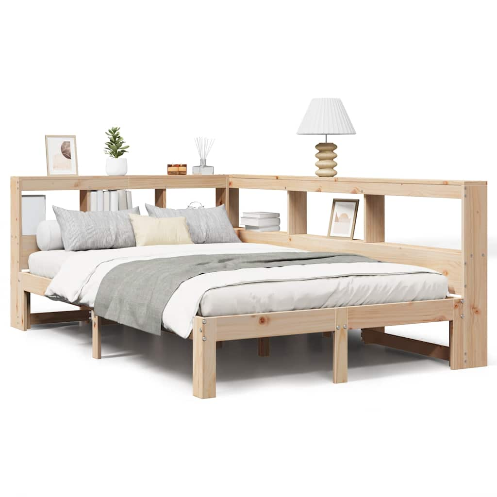 Letto Libreria senza Materasso 120x190cm Legno Massello di Pino