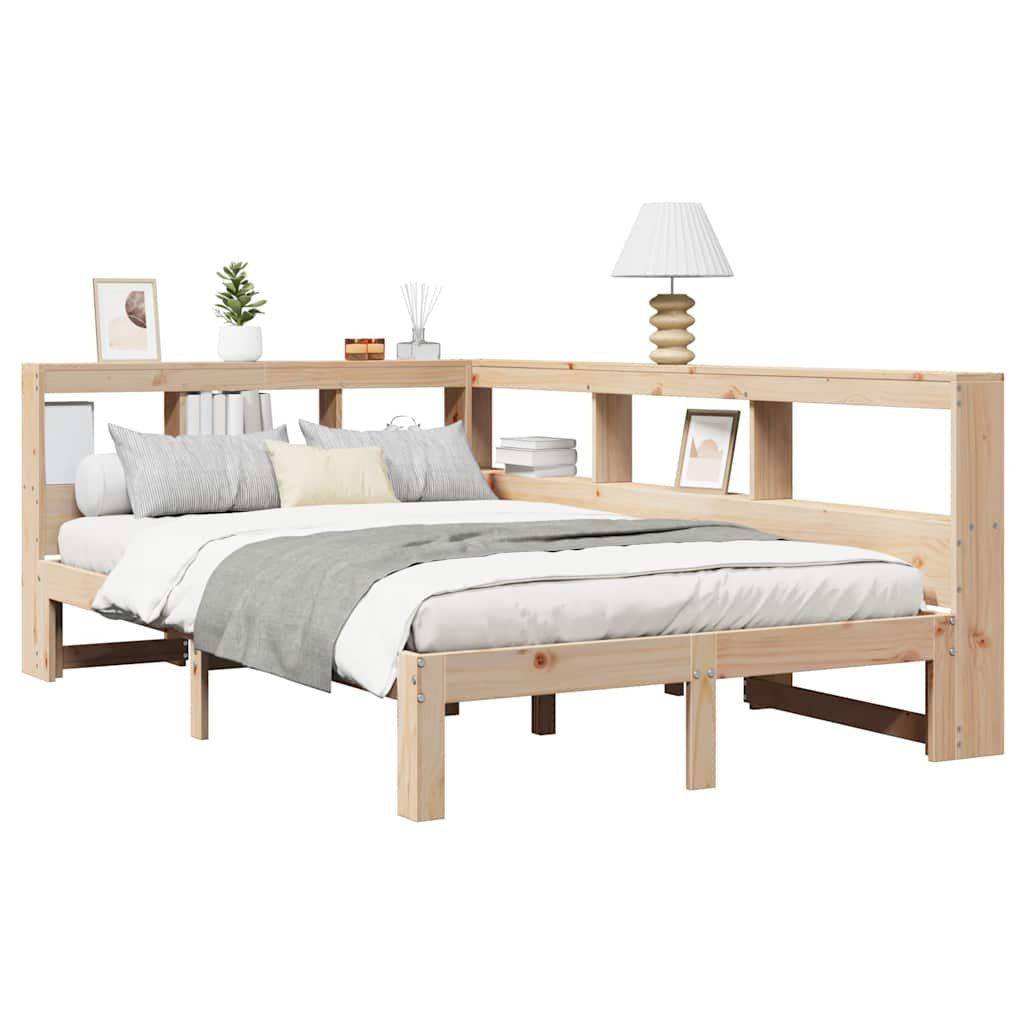 Letto Libreria senza Materasso 120x190cm Legno Massello di Pino