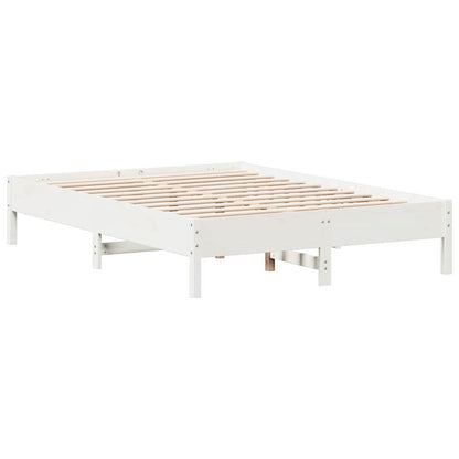 Letto Libreria senza Materasso Bianco 160x200 cm Legno di Pino