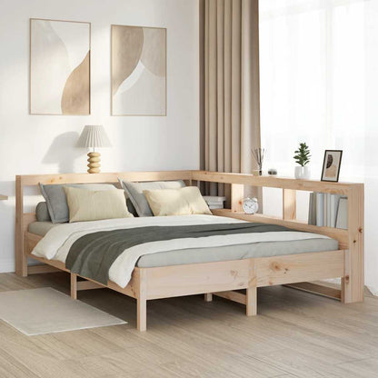 Letto Libreria senza Materasso 150x200 cm in Legno di Pino