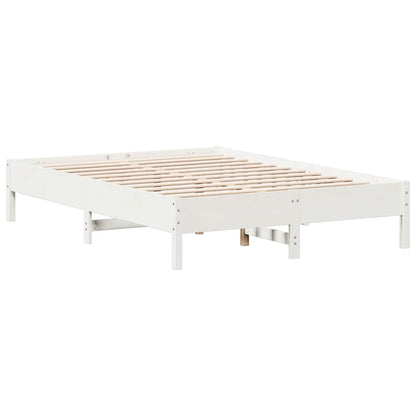 Letto Libreria senza Materasso Bianco 140x200 cm Legno di Pino