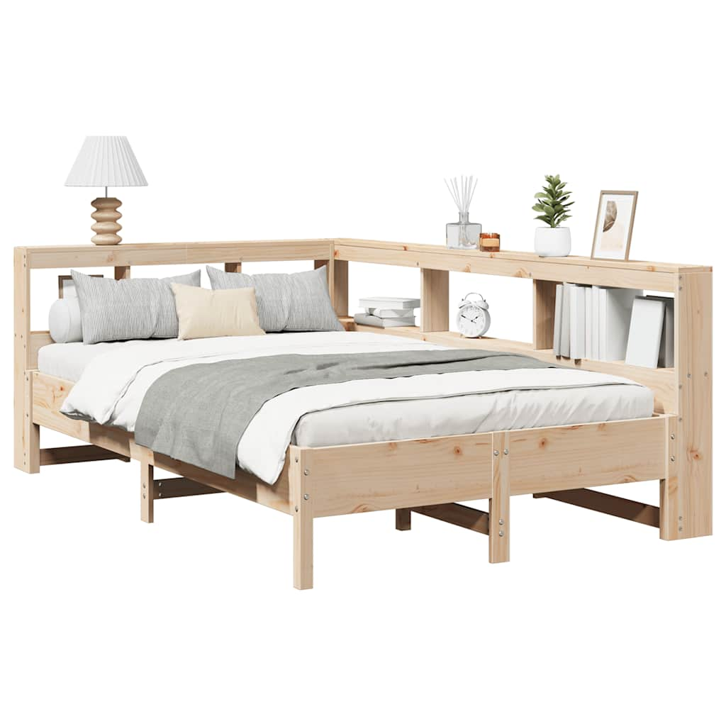 Letto Libreria senza Materasso 120x200cm Legno Massello di Pino