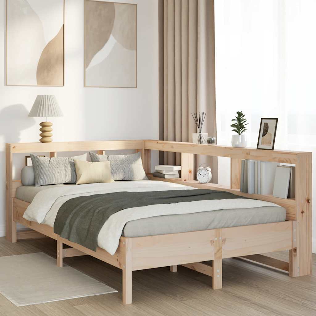 Letto Libreria senza Materasso 120x200cm Legno Massello di Pino