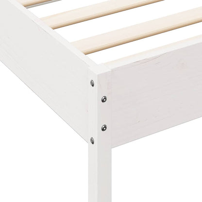 Letto Libreria senza Materasso Bianco 120x200 cm Legno di Pino