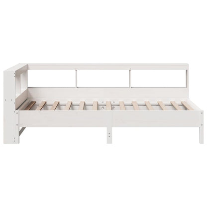 Letto Libreria senza Materasso Bianco 100x200 cm Legno di Pino