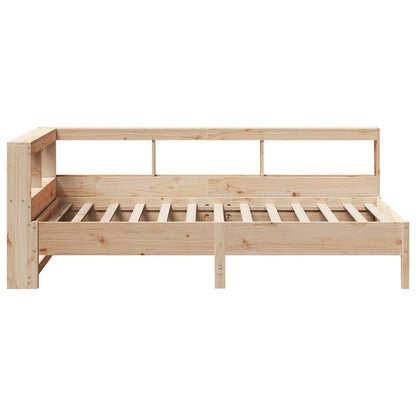 Letto Libreria senza Materasso 90x200 cm Legno Massello Pino