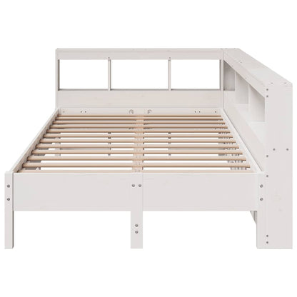 Letto Libreria senza Materasso Bianco 120x190 cm Legno di Pino