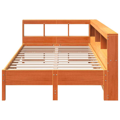 Letto Libreria senza Materasso Marrone Cera 120x190 cm in Pino