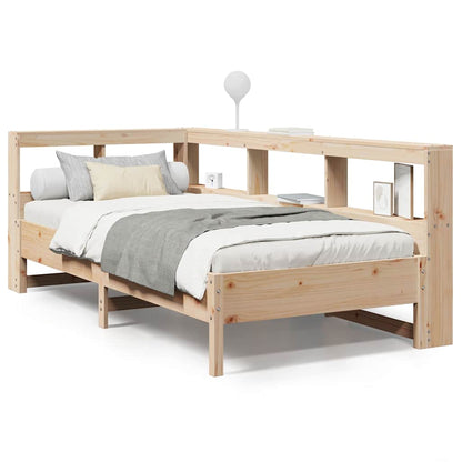 Letto Libreria senza Materasso 90x190 cm Legno Massello Pino