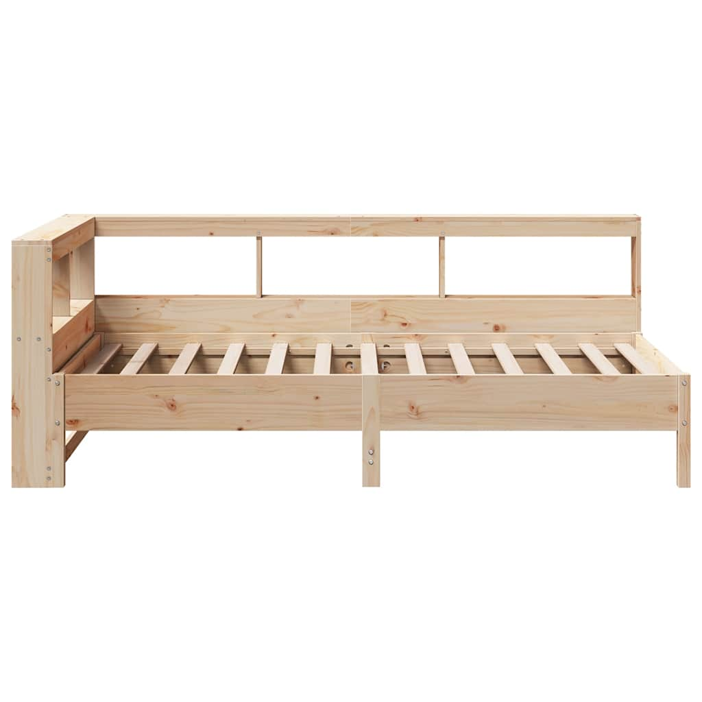 Letto Libreria senza Materasso 90x190 cm Legno Massello Pino