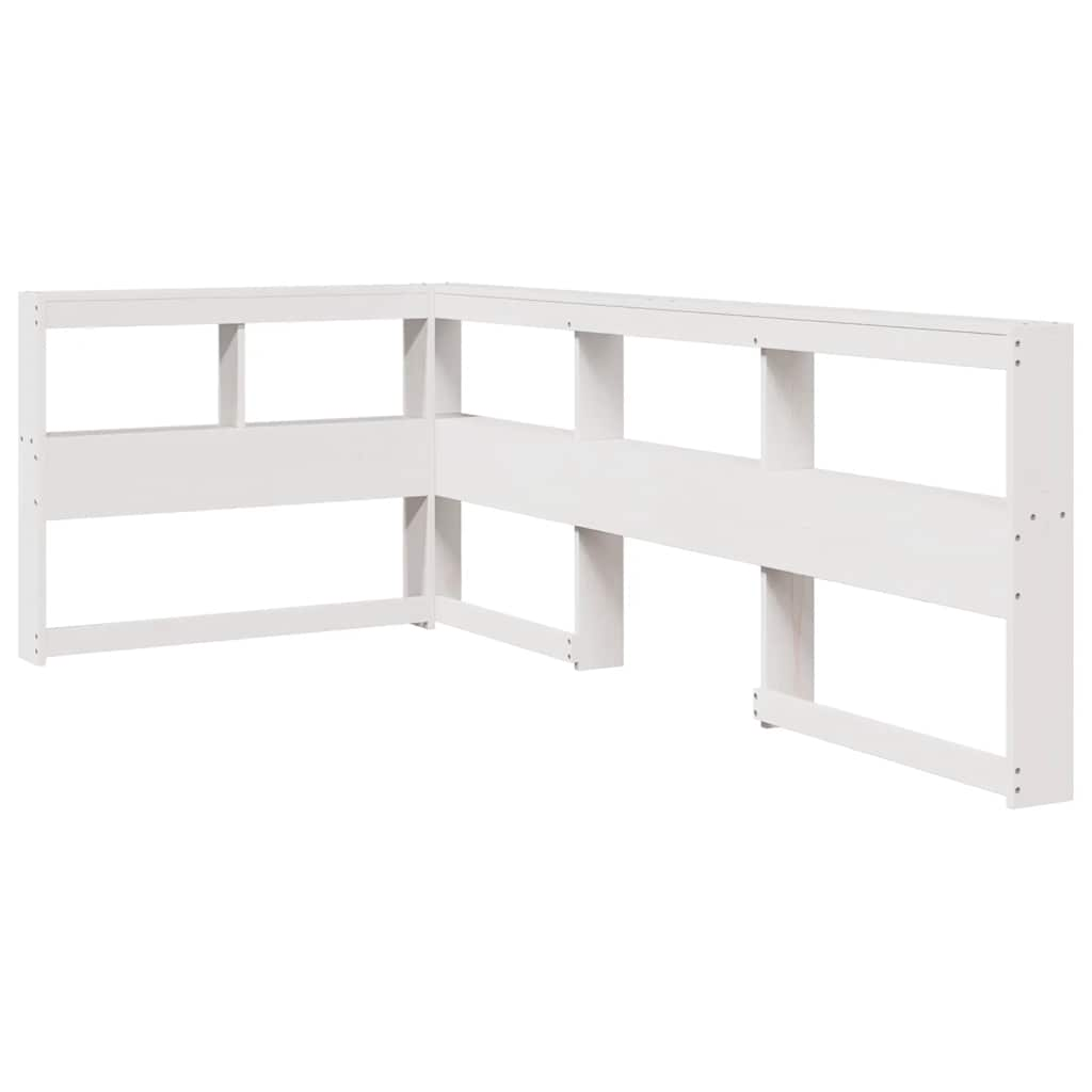 Letto Libreria senza Materasso Bianco 90x190 cm Massello Pino