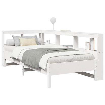 Letto con Libreria senza Materasso 75x190 cm in Legno Pino