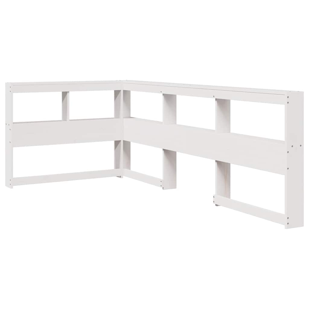 Letto Libreria senza Materasso Bianco 100x200 cm Legno di Pino