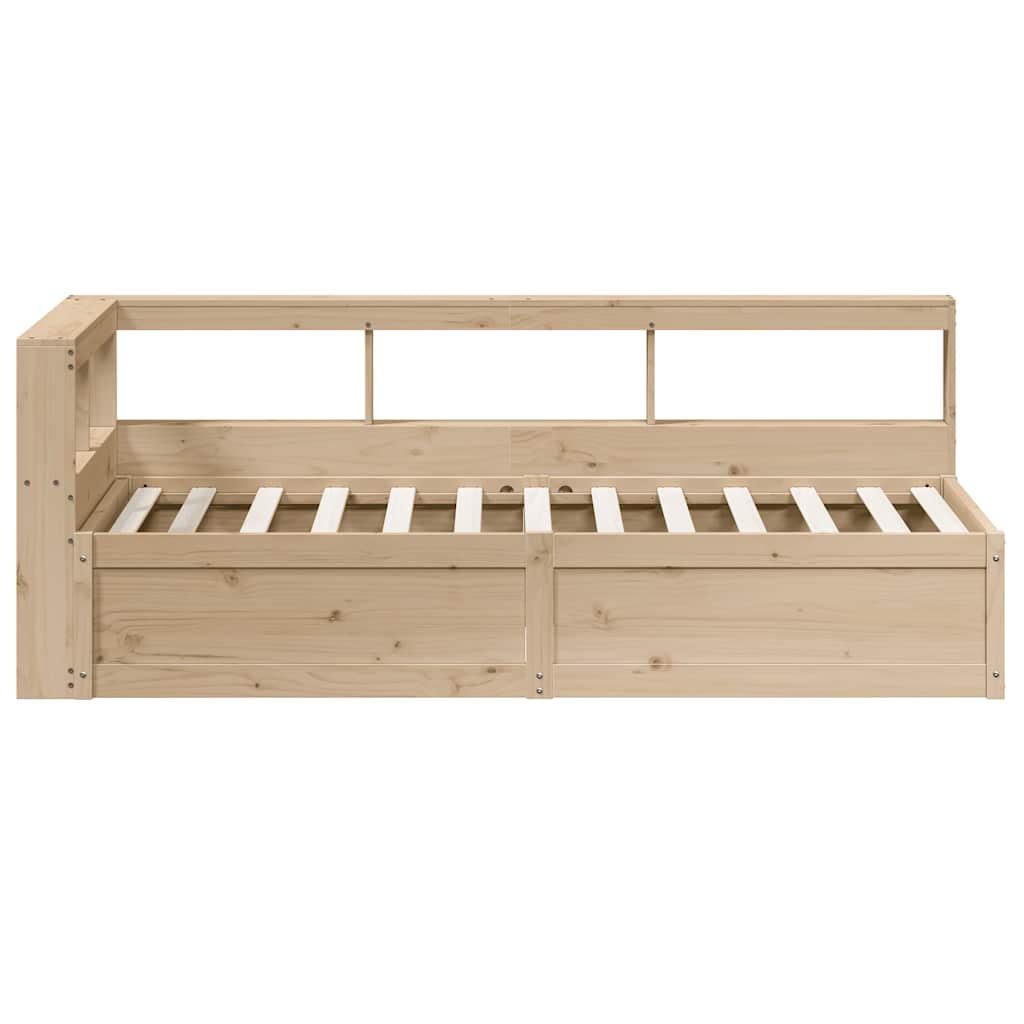 Letto Libreria senza Materasso 90x190 cm Legno Massello Pino