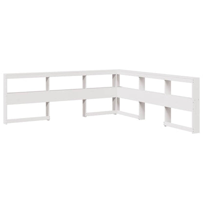 Letto Libreria senza Materasso Bianco 200x200 cm Legno di Pino