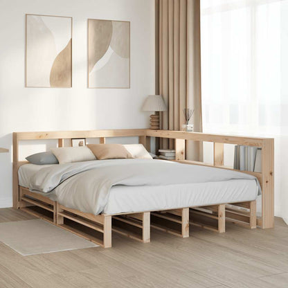 Letto Libreria senza Materasso 150x200 cm in Legno di Pino