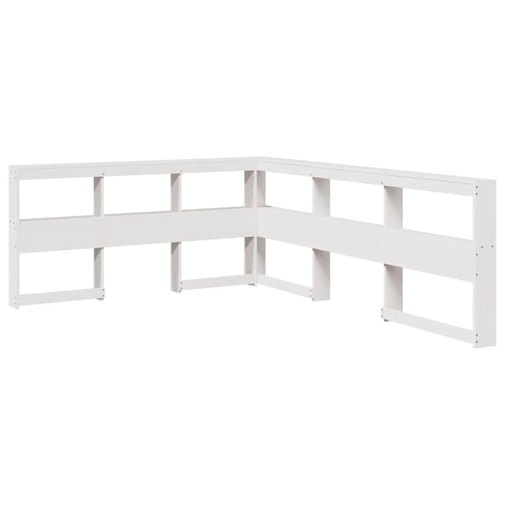 Letto Libreria senza Materasso Bianco 150x200 cm Legno di Pino