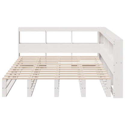 Letto Libreria senza Materasso Bianco 140x200 cm Legno di Pino