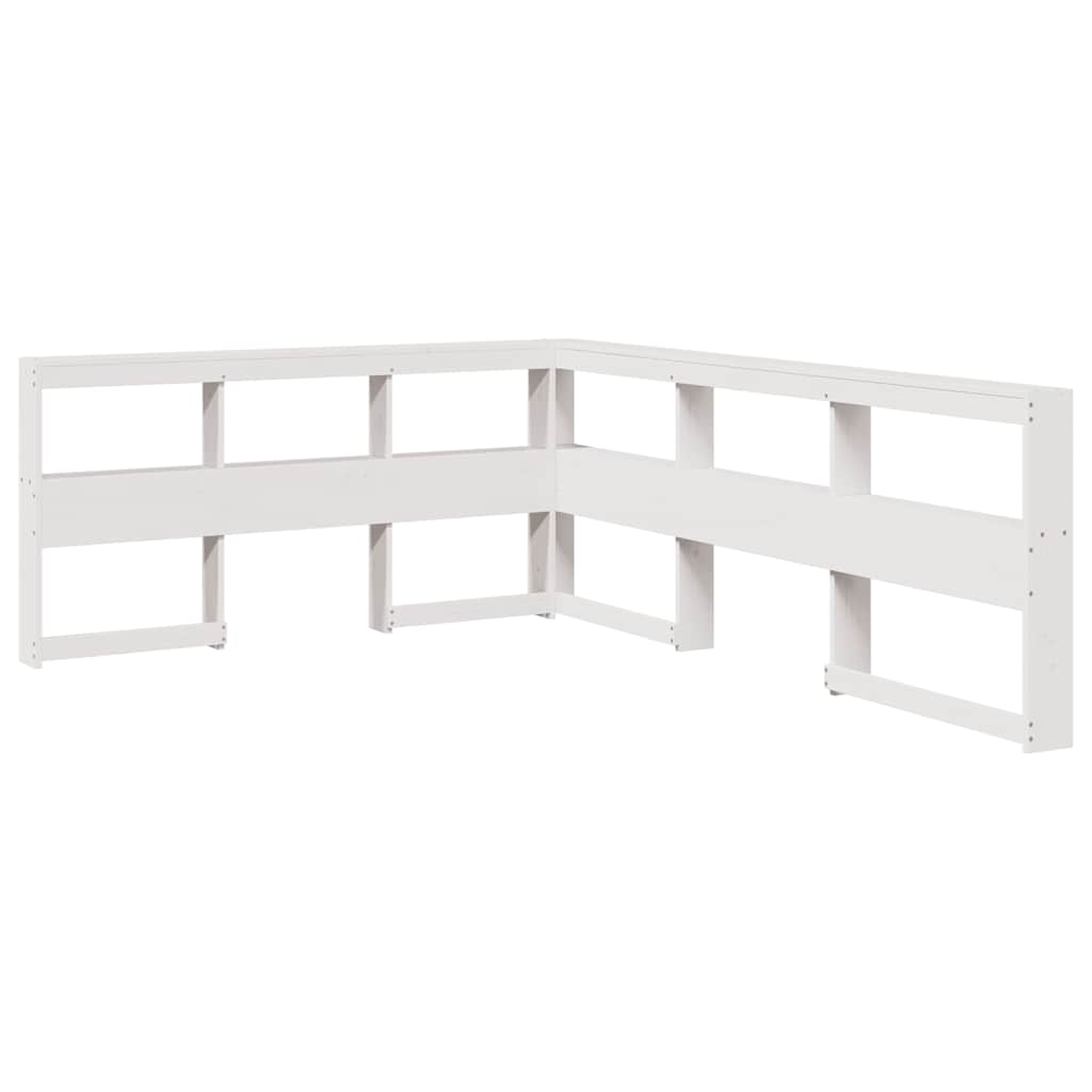 Letto Libreria senza Materasso Bianco 140x200 cm Legno di Pino