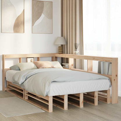 Letto Libreria senza Materasso 120x200cm Legno Massello di Pino