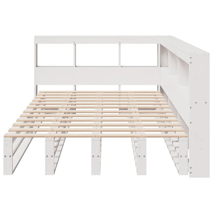 Letto Libreria senza Materasso Bianco 120x200 cm Legno di Pino