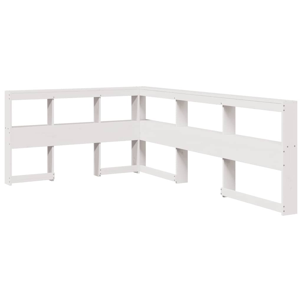 Letto Libreria senza Materasso Bianco 120x200 cm Legno di Pino