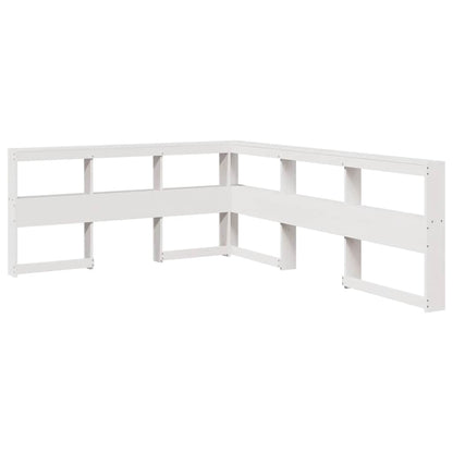 Letto Libreria senza Materasso Bianco 140x190 cm Legno di Pino