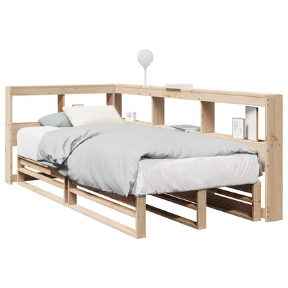 Letto Libreria senza Materasso 90x190 cm Legno Massello Pino