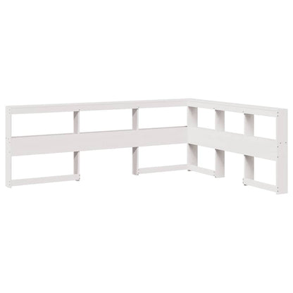 Letto Libreria senza Materasso Bianco 160x200 cm Legno di Pino