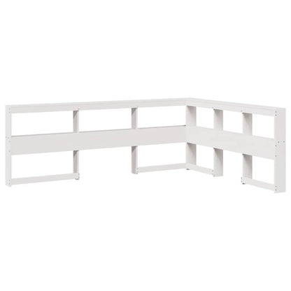 Letto Libreria senza Materasso Bianco 150x200 cm Legno di Pino