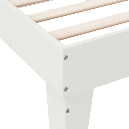 Letto Libreria senza Materasso Bianco 135x190 cm Legno di Pino