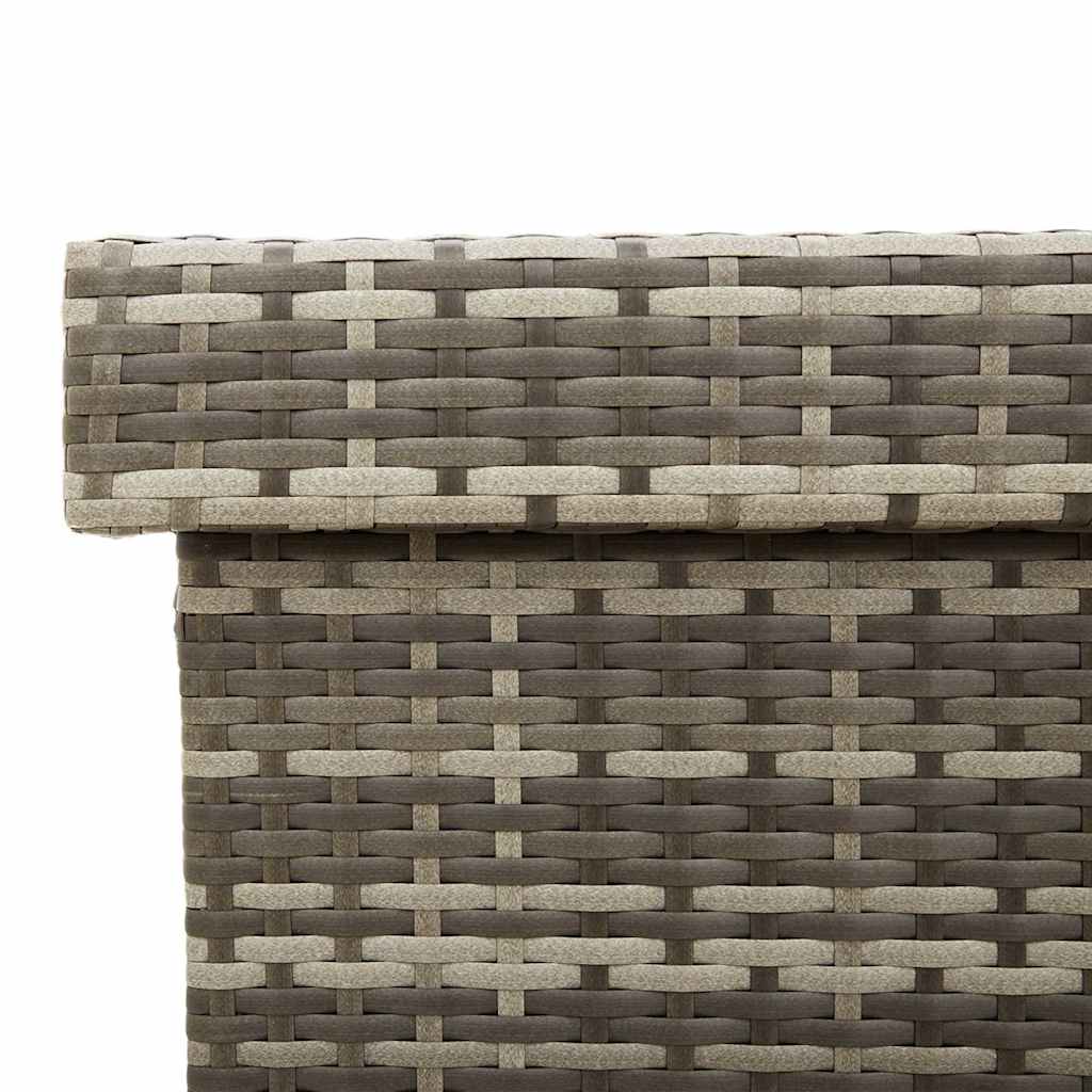 Contenitore da Giardino con Ruote Grigio 110x55x73cm Polyrattan - homemem39
