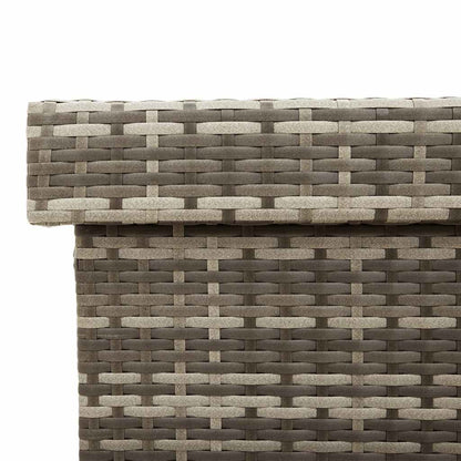 Contenitore da Giardino con Ruote Grigio 160x55x75cm Polyrattan - homemem39