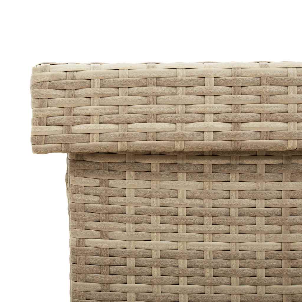 Contenitore da Giardino con Ruote Beige 160x55x75 cm Polyrattan - homemem39