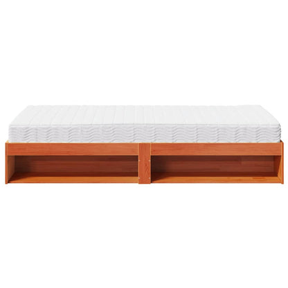 Dormeuse con Materasso Marrone 90x190 cm Legno Massello di Pino