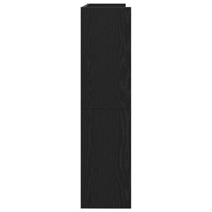 Scarpiera Nera 80x25x100 cm in Legno Multistrato - homemem39