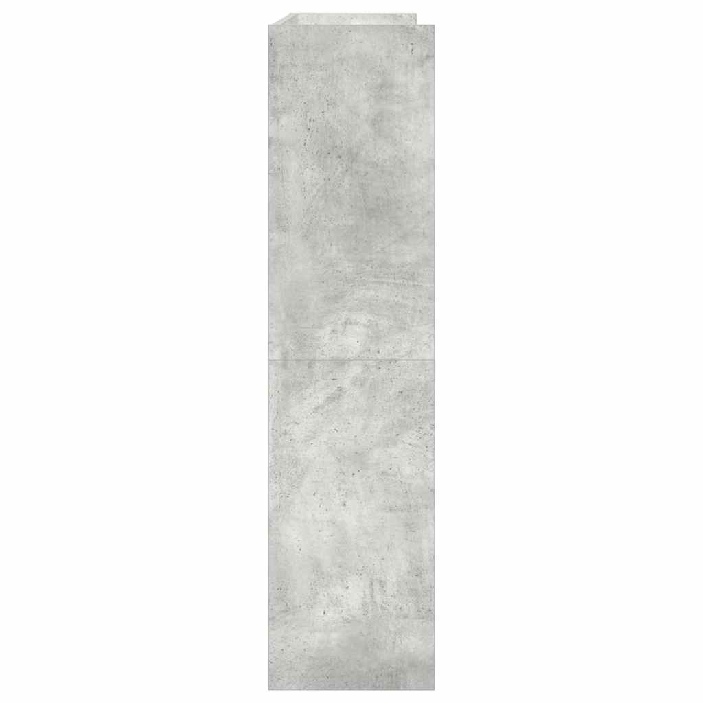 Scarpiera Grigio Cemento 80x25x100 cm in Legno Multistrato - homemem39