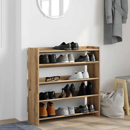Scarpiera Rovere Artigianale 80x25x81 cm in Legno Multistrato