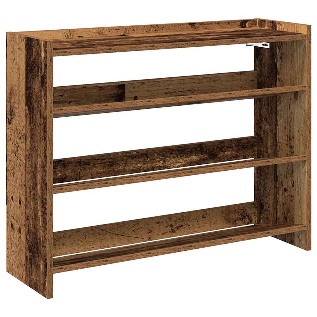 Scarpiera Legno Antico 80x25x62 cm in Legno Multistrato - homemem39
