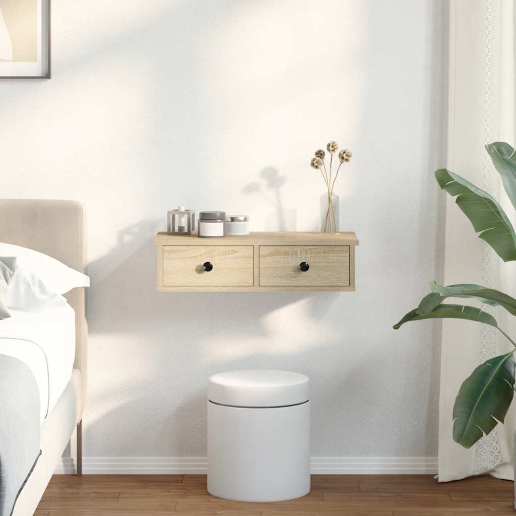 Scaffale a Parete con Cassetti Sonoma 60x28x15 cm in Truciolato | homemem39