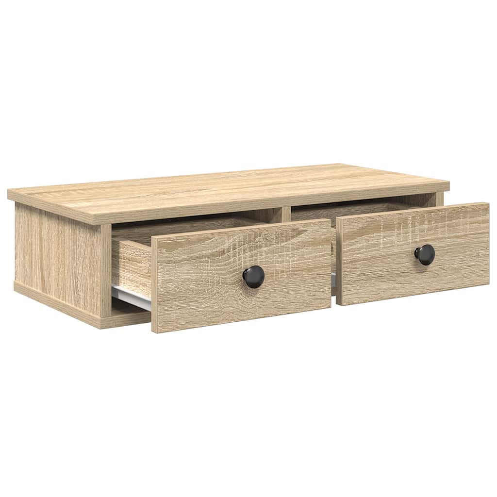 Scaffale a Parete con Cassetti Sonoma 60x28x15 cm in Truciolato | homemem39