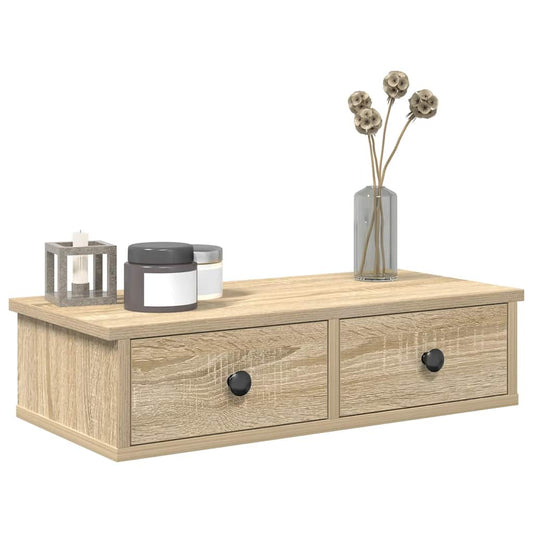 Scaffale a Parete con Cassetti Sonoma 60x28x15 cm in Truciolato | homemem39