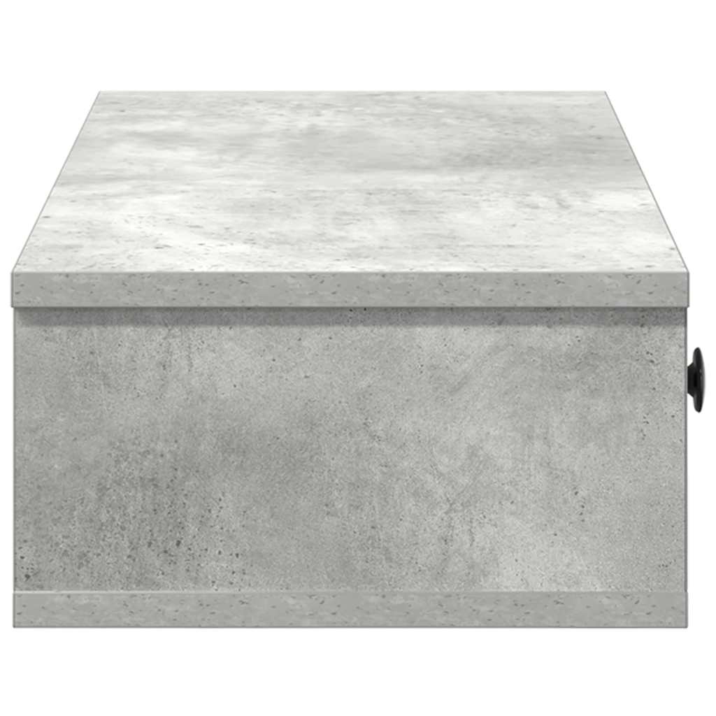 Scaffale a Parete con Cassetti Grigio 60x28x15 cm in Truciolato | homemem39