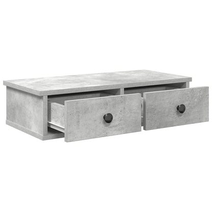 Scaffale a Parete con Cassetti Grigio 60x28x15 cm in Truciolato | homemem39