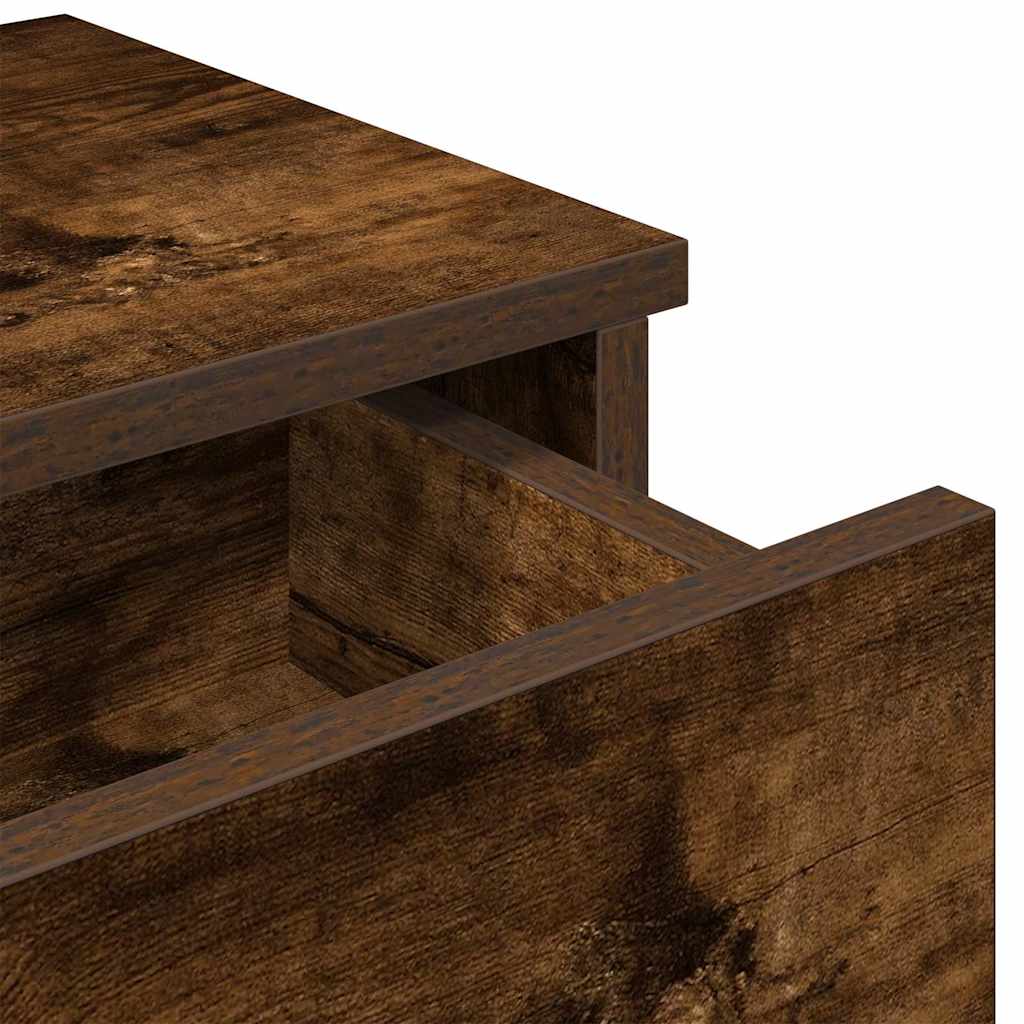 Scaffale a Parete con Cassetti Fumo 60x28x15 cm in Truciolato | homemem39