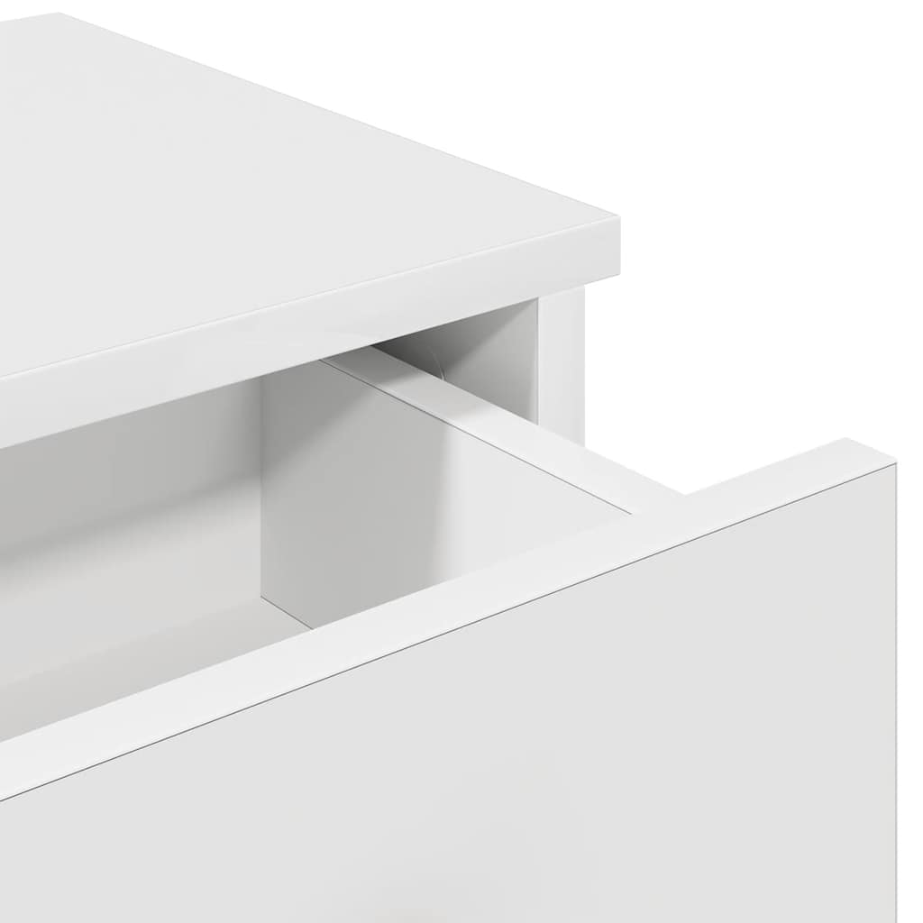 Scaffale a Parete con Cassetti Bianco 80x34x17 cm in Truciolato | homemem39