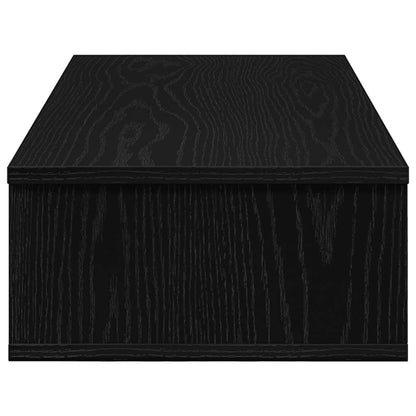 Scaffale a Parete con Cassetti Nero 80x31x17 cm in Truciolato | homemem39