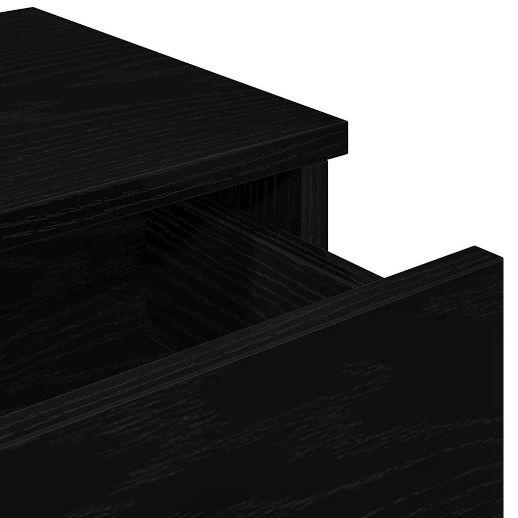 Scaffale a Parete con Cassetti Nero 80x31x17 cm in Truciolato | homemem39