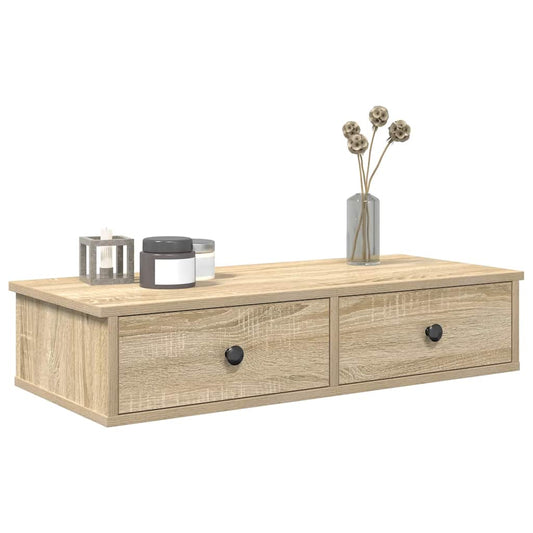Scaffale a Parete con Cassetti Sonoma 80x34x17 cm in Truciolato | homemem39